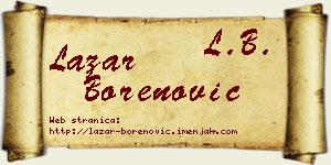 Lazar Borenović vizit kartica